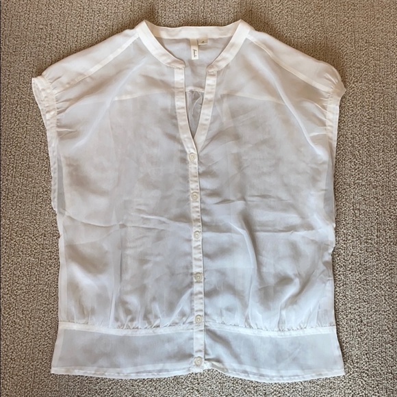 Frenchi from Nordstrom Sheet White Blouse - Picture 2 of 3